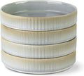 theterra 7.5'' Ceramic Pasta Bowls, Salad Bowls Set of 4, Stoneware Serving Bowls for Fruits, Noodle, Dinner, House-warming Wedding Present, Desert Sage