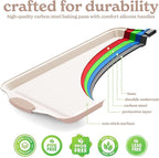 Country Kitchen Nonstick Stackable Bakeware Set - Durable, Easy Release Baking Set- 22 Pc. Includes Silicone Muffin Cups
