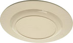 Carlisle FoodService Products Grove Reusable Plastic Plate Dinner Plate with Wide Rim for Home and Restaurant, Melamine, 11 Inches, Buff, (Pack of 12)