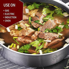 LOLYKITCH 10 Piece Kitchen Cookware Set,Hybrid Tri-ply Stainless Steel Pots and Pans Set,Induction Cookware,Heavy Duty,Dishwasher and Oven Safe.