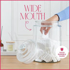 1.5 Gallon Glass Cookie Jar - Tall Food Storage Container with Airtight Lid - Large Kitchen Canister for Sugar, Flour, Dog Treat, Candy, Biscotti & Apothecary - Pack of 1