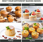 24 Cups Silicone Muffin Pan with Metal Reinforced Frame Mini Size Cupcake Pan Tray Egg Bites Silicone Circle Cookie Molds Muffin Tin Tart Pans Non Stick Toxic Oven Safe Baking Sheet Set