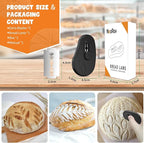 Extractable & Magnetic Bread Lame Dough Scoring Tool - Professional Sourdough Scoring Tool - Sourdough Bread Baking & Bread Scoring Tool - Scoring Patterns booklet & 5 Razor Blades (Black)