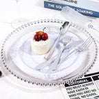 150 PCS Silver Plastic Silverware - Silver Plastic Flatware Disposable - Heavy Duty Disposable Utensils Sets Includes 50 Forks, 50 Spoons, 50 Knives for Party & Wedding