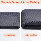 Homaxy 100% Cotton Waffle Weave Kitchen Dish Cloths, Ultra Soft Absorbent Quick Drying Dish Towels, 12 x 12 Inches, 24-Pack, Dark Grey