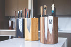 360KnifeBlock® MAX (black) ROTATING Magnetic Knife Block - MAX 12" tall with an array top slots SeriousEats/Food&Wine/ATK BEST Universal Knife Block - handmade in Washington