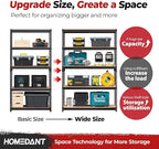 HOMEDANT 5 Tier Laminated Boltless Heavy Duty Garage Storage Adjustable Wide Size Metal Shelving Unit Utility Rack Shelves Organization Multipurpose Shelf Shed Warehouse 47.7"W x 24.1"D x 71.3"H 3Pack