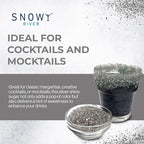 Snowy River Silver, Cocktail & Margarita Sugar Rimmer - Vibrant Naturally Colored Sugar for Cocktail Rimming, Baking & Decorating, Medium Crystal - 80oz