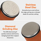 EdgeForge™ Rolling Knife Sharpener Kit - Dual-Grit Diamond & Ceramic Wheels - 5-Angle Magnetic Guide from 12-22 Degrees - Premium Beech Wood - Knife Sharpening Kit for Kitchen, Chef & Pocket Knives