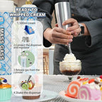 MassGass Whipped Cream Chargers, 3.3L Tanks, 2112g Whip Cream Charger Cylinder Unflavored Food Grade 99.99% Pure(3 Cylinders)
