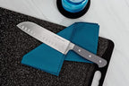 DURA LIVING 7-Inch Santoku Knife - Razor-Sharp High-Carbon Stainless Steel Blade, Forged Ergonomic Riveted Handle, Chef Knife for Chopping, Slicing & Dicing, Multipurpose Kitchen Knife, Home Chef