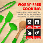 Chef Craft Premium Utensil Set Kitchen, Green, 11 Piece Set (42107)