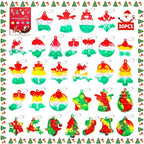 Christmas Pop Fidget Toys Bulk Its Christmas Party Favors for Kids 30 Pack Mini Pop Keychain It Stocking Stuffers for Kids Goodie Bag Stuffers Fidgets for Classroom Prizes Student Birthday Party Gifts