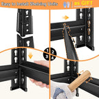 Adjustable Shelving Units and Storage, 48”W Garage Shelving Heavy Duty,2800LBS Loads 5-Tier Garage Storage Shelves, Metal Shelves for Living Room,Pantry,48”W×24”D×78”W,Black