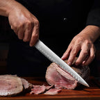 YOTSUBA Carving Knife for Meat, 10" Slicing Knife, High Carbon Steel Brisket Knives with Ergonomic Handle, Butcher Breaking Knives for Meat Cutting and Cooking with Gift Box