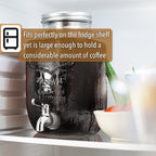 BTaT- Cold Brew Coffee Maker, 1 Gallon, Black, Mason Jar Cold Brew Maker, Cold Brewer Coffee Maker, Cold Brew Mason Jar Coffee Maker, Cold Brew Tea Maker, Iced Coffee Maker, Coffee Cold Brew Maker