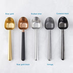 Easyworkz Stainless Steel Long Hollow Handle Coffee Scoop,7g Measuring Spoon for Ground Coffee and Loose Leaf Tea, Vintage
