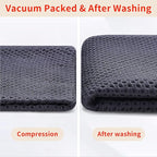 Homaxy 100% Cotton Waffle Weave Kitchen Dish Towels, Ultra Soft Absorbent Quick Drying Cleaning Towel, 13 x 28 Inches, 4-Pack, Dark Grey