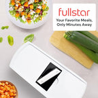 Fullstar The Original Pro Chopper - Vegetable Chopper and Spiralizer, Food Chopper with Container, Fruit Slicer, Kitchen Gadgets & Accessories, Home Essentials (8 in 1, White)
