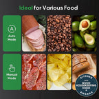 FRESKO Food Vacuum Sealer with Automatic Bag Detection, Double Heat Seal, Built-in Bag Roll Storage & Cutter, 2 Rolls Bags, Starter Kit