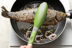 Premium Silicone Set of 2 Cooking Tongs, 9-Inch & 12-Inch BPA Free Non-Stick Stainless Steel BBQ Grilling Locking Food Tong, Light Green