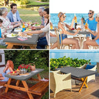 homing Rectangle Table Cloth Cover, Waterproof Polyester Elastic Fitted Tablecloth, Fits for 8 Foot Folding Tables, Washable Table Protector for Picnic, Camping, Outdoor (Grey, 30" x 96")