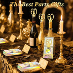 30Pcs 60th Birthday Wine Stopper Party Favors Gold Wedding Favor Wine Bottle Anniversary Wine Stopper Souvenirs for Guests Wine Bottles Stopper Decorative for Wedding Anniversary Parties(60th)