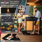 48 X 30 Inch Under Grill Mats for Outdoor Grill, Double-Sided Fireproof/Waterproof/Oil-Proof Grill Pad, BBQ Matt for Under Grill, Indoor Fireplace/Fire Pit Mat, Deck and Patio Protector Mat