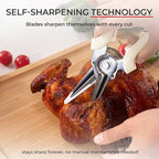OOU White Bear Kitchen Scissors, All Purpose Heavy Duty Sharp Kitchen Shears Dishwasher Safe, Cooking Shears for Meat Chicken Fish Poultry Herb Bread