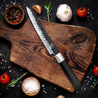 SHAN ZU Kitchen Utility Knife 6 inch, 7 Layers 9Cr18MoV High Carbon Steel Japanese Chef Knife for Slicing/Chopping/Dicing, Professional Super Sharp Gyuto Knife with Ergonomic G10 Fiberglass Handle