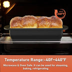 Foldable Silicone Loaf Pan with Metal Reinforced Rim Support - Nonstick Silicone Baking Mold for Homemade Loaf, Bread and Meatloaf - (9"x4"x2.5", Black, 1 Piece)
