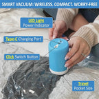 Cozy Essential Travel Vacuum Bags with Rechargeable Electric Pump, 10 Pack Vacuum Travel Bags for Luggage and Suitcase, Vacuum Seal Space Saver Compression for Clothes Clothing