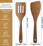 Wooden Spatula Nonstick Turner Acacia Wood, 12" Long Handle Flat Frying Spatulas Handmade for Kitchen Gifts, Ideal Cookware Utensils for Cooking Eggs, Fish, Pancakes, 2 Pack