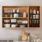 Metal Stackable Expandable Storage Shelf - Multi-Functional Home Storage Shelf, Suitable for Kitchen, Cabinet，Bathroom, Office, Garage, etc.（2PACKS/Black/Medium