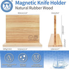 XYJ Magnetic Knife Block,Double-Sided Knife Holder,Knife Block with Strong Magnets,Kitchen Cutlery Display Stand, Knives Storage Rack,Large Capacity, Strongly Magnetic Organizer Tool