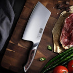 HOSHANHO Cleaver Knife 7 Inch, Ultra Sharp Japanese High Carbon Steel Vegetable Meat Cleaver, Multifunction Chopper Butcher Knife for Home Kitchen and Restaurant