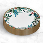 Papyrus Disposable Tabletop Plates Set - Elegant and Sturdy Plates for Any Occasion, Holiday Foliage, Plates