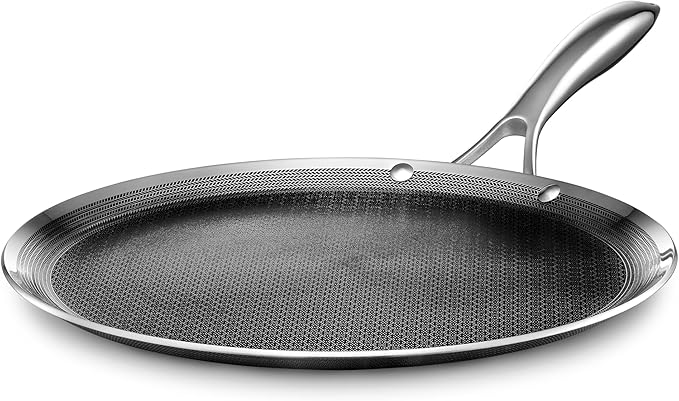 HexClad Hybrid Nonstick 2-Piece Cookware Set, 8" Pan and 12" Griddle Pan