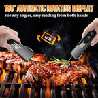 Meat Thermometer Digital Instant Read Food Thermometer for Cooking, Waterproof Kitchen Thermometers with Backlight, Magnet, Auto-Rotating, BBQ Thermometer for Grill Smoker Oil Fry Candy Thermometer