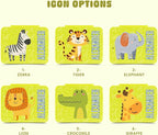 Personalized Bento Box for Kids with Safari Icon and Name - Yellow - 5 Compartments Drop-Proof Bento Box, Dishwasher Safe, Made with BPA-Free Materials, Bento Lunch Box for Kids and Toddlers