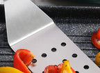 New Star Foodservice 36176 Plastic Handle Flexible Grill Turner/Spatula, 14.5-Inch, Perforated, White