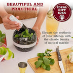 Gusto Nostro Natural Marble Mortar and Pestle Set | 6 Inch - 3.5 Cup Extra Large Mortar Pestle Set for Grinding Herbs, Nuts, Grains | Pesto Grinding and Guacamole Stone Bowl | Marble Spice Crusher