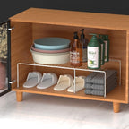 Kitchen Cabinet Expandable Shelf Organizers Set of 2, Adjustable Metal Wire Pantry Storage Shelves, Plate Dish Organizer Rack for Cabinets, Cupboard, Counter, Freezer, Countertop, Chrome