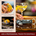 Bartender's All-in-One Bar Tool Set: Corkscrew, Zester, Citrus Knife and Bottle Opener Kit with Magnet for Picnics, Tailgating, BBQs, Camping, Travel, Beach Parties and Bartending, Blue