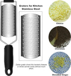 Cheese Zester Grater Handheld with Handle-Lemon Citrus Zester Tool Graters for Kitchen Stainless Steel Salad Spinner Cake Decorating Supplies,Perfect Kitchen Gadgets Zucchini Nutmeg Ginger Peeler