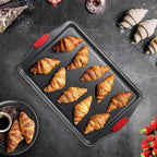 Eatex Nonstick Bakeware Set, 15-Piece with Muffin Pan, Cake Pan & Cookie Sheets for Baking, Steel Baking Sheets for Oven with Kitchen Utensils - Black