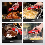 Professional Meat Thermometer Digital, Ultra-Fast 0.5 Sec Instant Read, NIST Certified ±0.5°F Accuracy, 100% Waterproof, Auto-Rotate Backlit Display, Stocking Stuffers for Men Christmas Gifts for Men