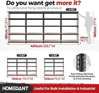HOMEDANT 5-Tier Laminated Boltless Heavy Duty Metal Shelving Unit Adjustable Garage Storage Utility Rack Shelves Organization Multipurpose Shelf Warehouse Industrial 39.8" W x 18.2" D x 71.3" H 2Pack