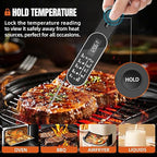 Instant Read Meat Thermometer - Rechargeable Wireless Food Thermometer, Digital Meat Thermometer for BBQ Grill, Oven, Smoker, Air Fryer