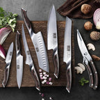 HOSHANHO 8-Piece Kitchen Knife Set, Japanese High Carbon Super Steel Knife Sets with Block, Professional Ultra Sharp Chef Knife Set with Scissors